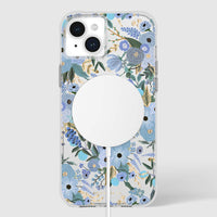 Thumbnail for Case-Mate Rifle Paper Magsafe Case for Apple iPhone 15 Plus - Garden Party Blue