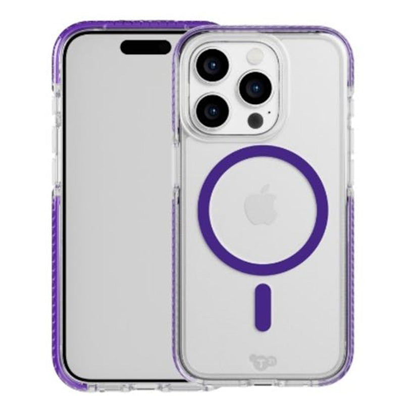 Tech21 EvoCrystal Case with MagSafe for iPhone 15 Pro - Amethyst Purple