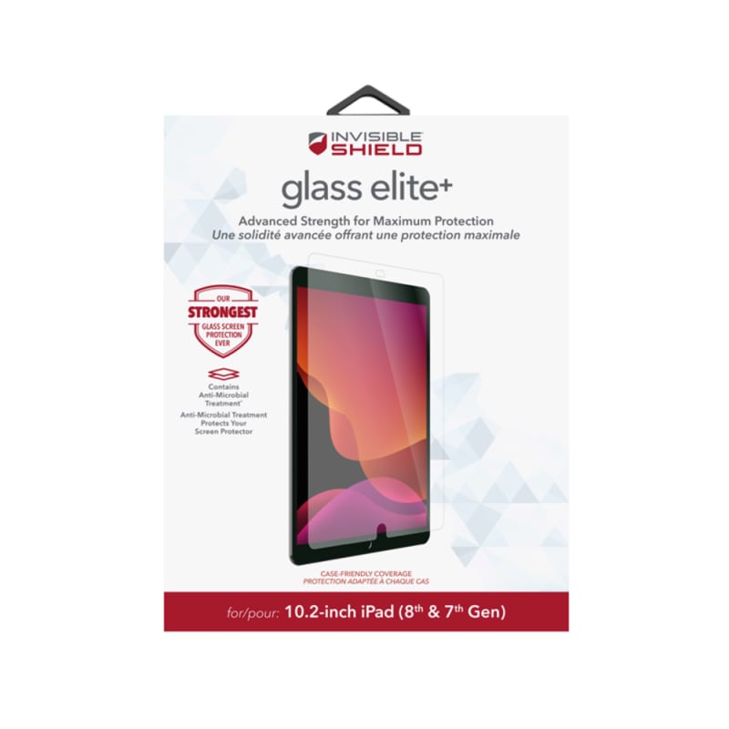 InvisibleShield Elite Plus Glass Screen Protector For iPad 10.2 (7th|8th|9th Gen)- Clear