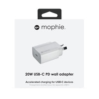 Thumbnail for Mophie Power Adapter USB-C 20W PD - White