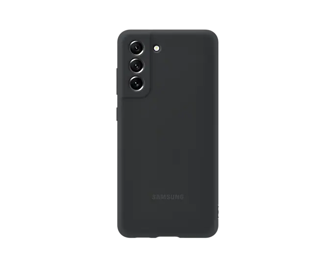 Samsung Galaxy S21FE Silicone Cover Soft Case - Black / Dark Grey