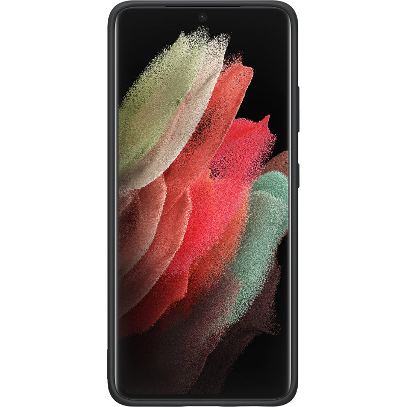 Samsung Silicone Cover Case for Galaxy S21 Ultra - Black