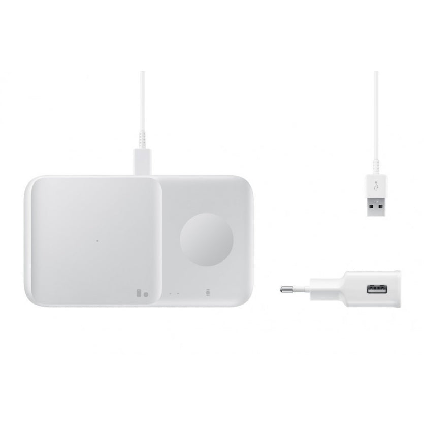 Samsung Wireless Charger and Duo Charging Pad - with AC Charger - White