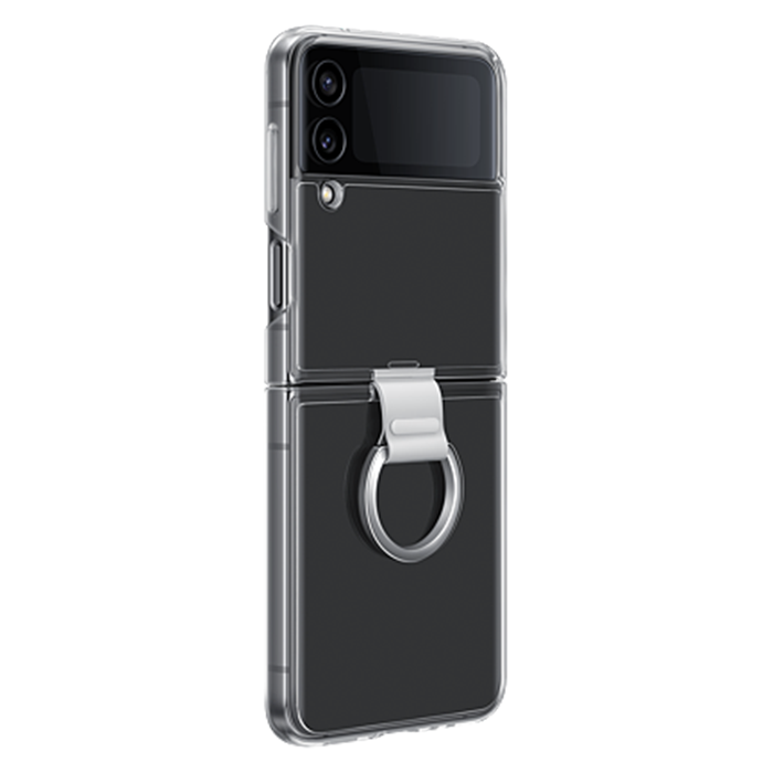 Samsung Galaxy Z Flip 4 Clear Cover with Ring - Transparent