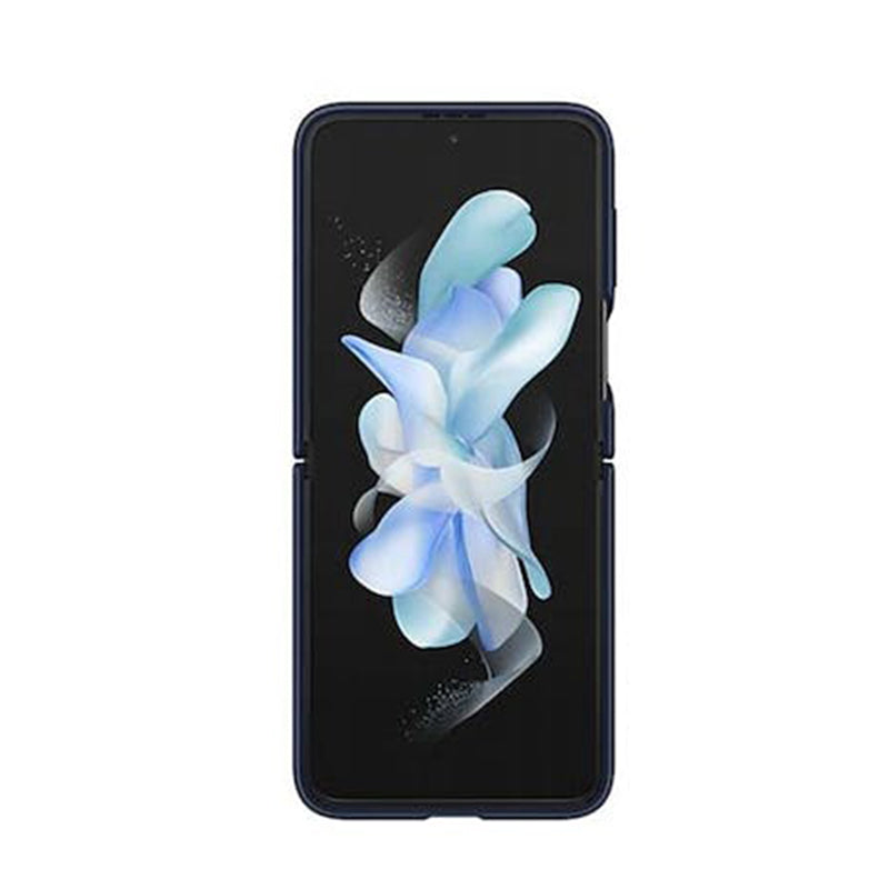 Samsung Galaxy Z Flip4 Silicone Cover with Ring - Navy