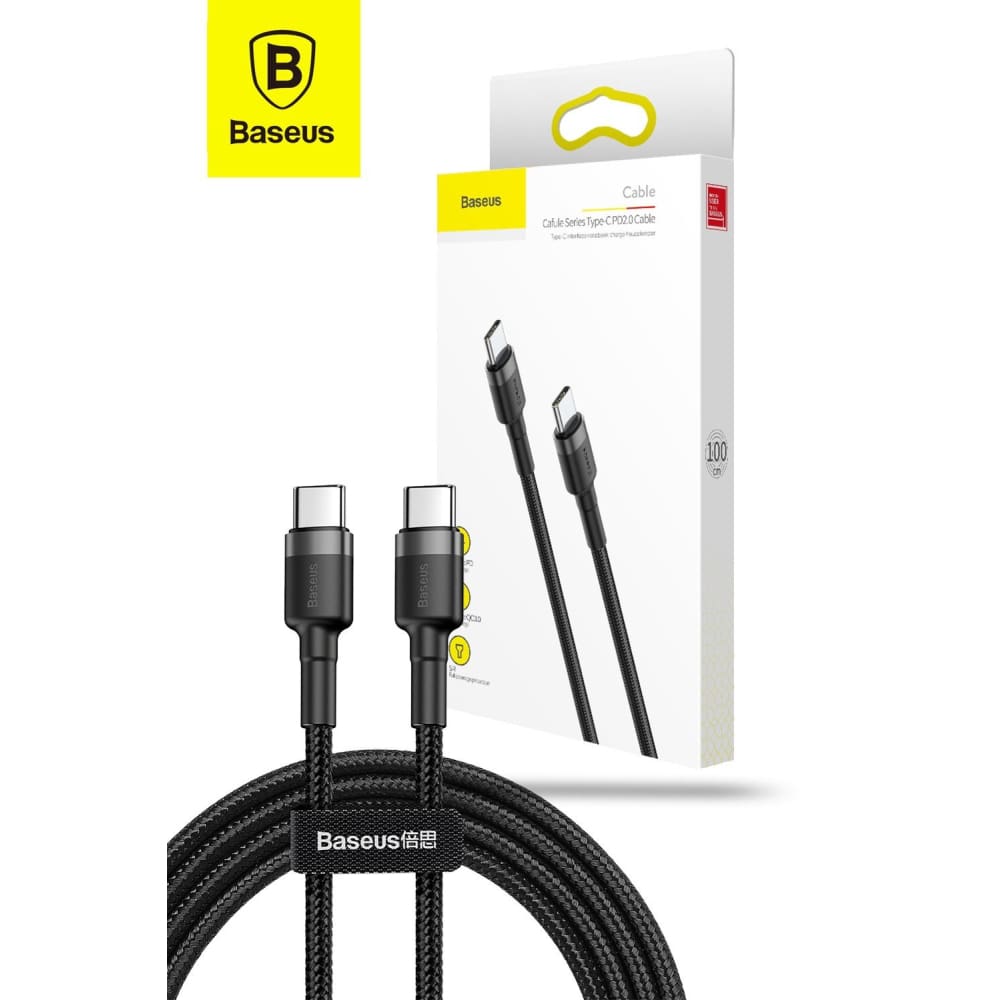 Baseus USB-C To USB-C Cafule Tough Cable 200cm - Gray - Accessories