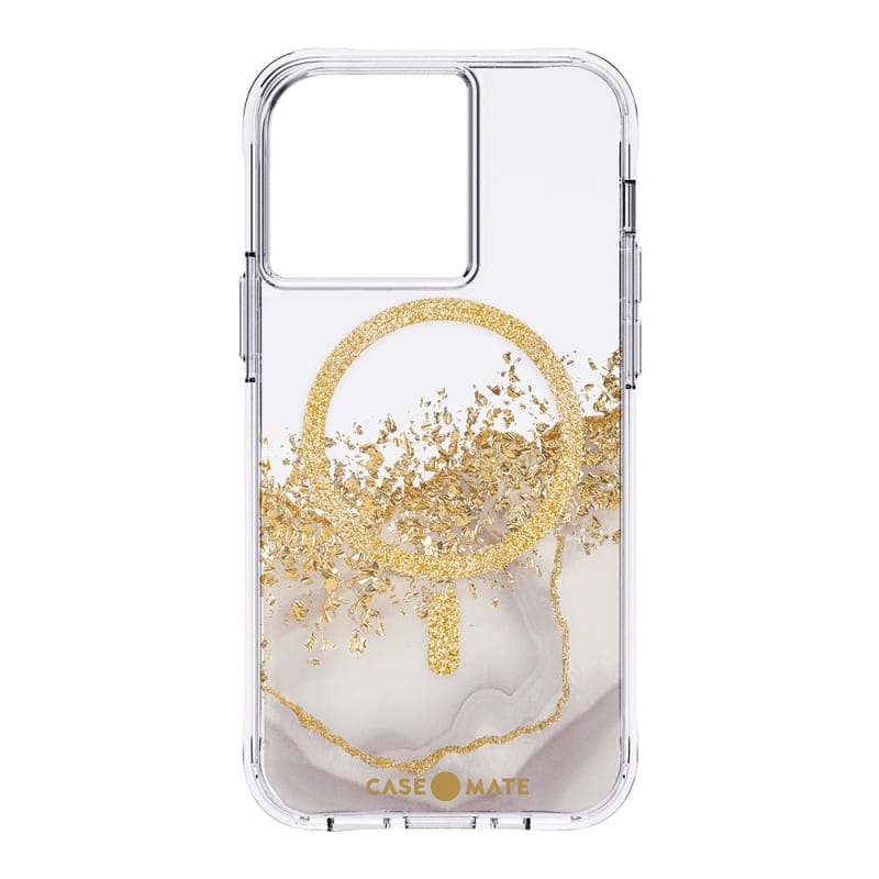 Case-Mate Karat Marble MagSafe Case for iPhone 14 Pro (6.1") - White Marble