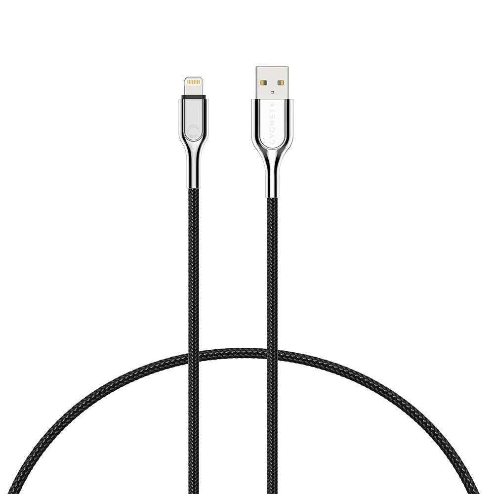 Cygnett Armoured Fast Charging Premium Strong Lightning to USB-A Cable 2M - Black