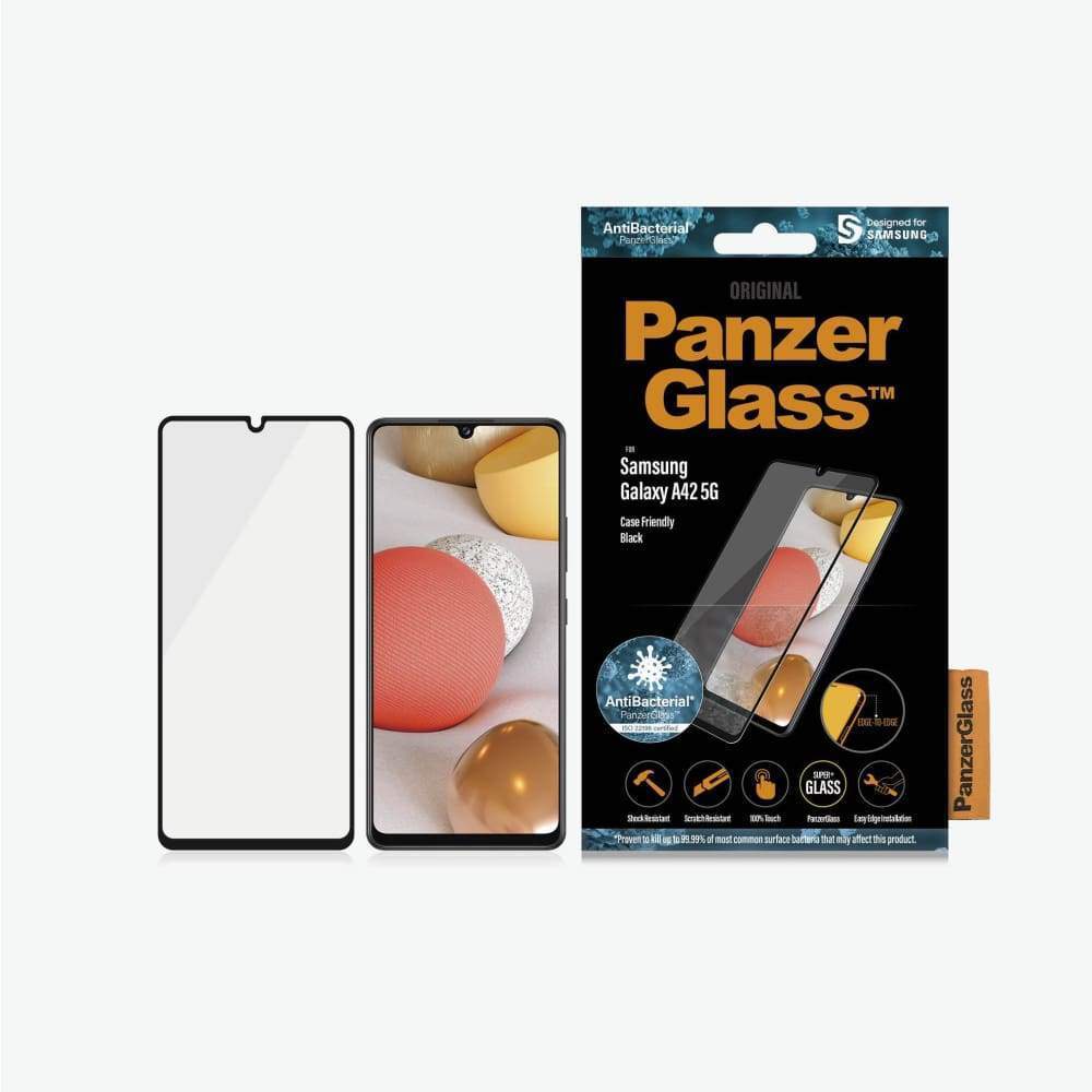 PanzerGlass Samsung Galaxy A42 5G Black - Anti Bacterial - Accessories