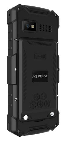Aspera R40 4G Rugged Candybar Phone - Black