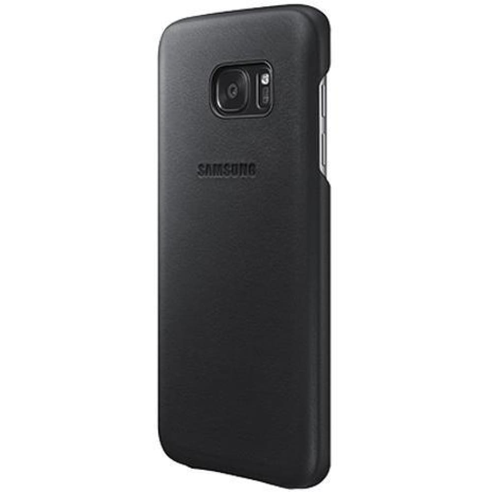 Samsung Galaxy S7 Leather Back Cover- Black New - Accessories