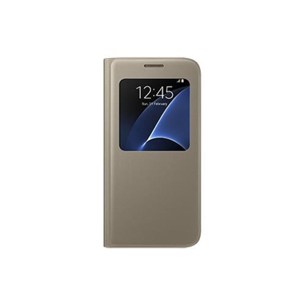 Samsung Galaxy S7 S View Cover - Gold New - Accessories