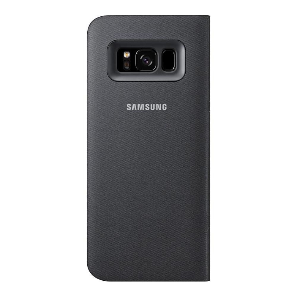 Samsung Galaxy S8 LED Flip Wallet Cover - Black - Accessories
