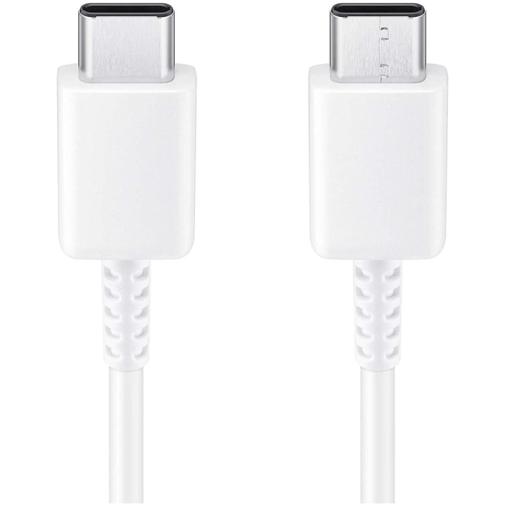 Samsung Genuine USB-C to USB-C Fast Charging Cable - 100W - White - Accessories