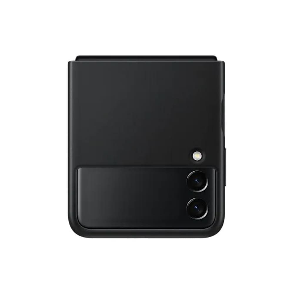 Samsung Leather Cover for Galaxy Flip 3 - Black - Accessories