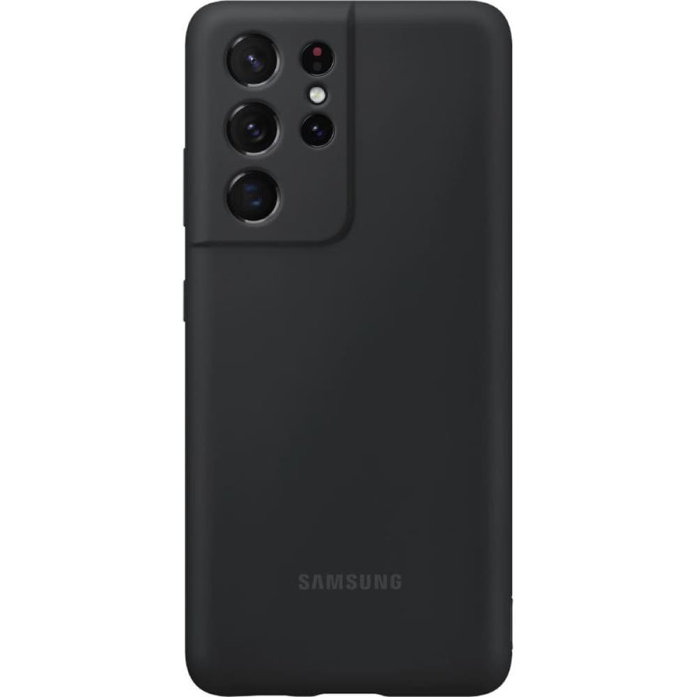 Samsung Silicon Cover Case for Galaxy S21 Ultra - Black - Accessories