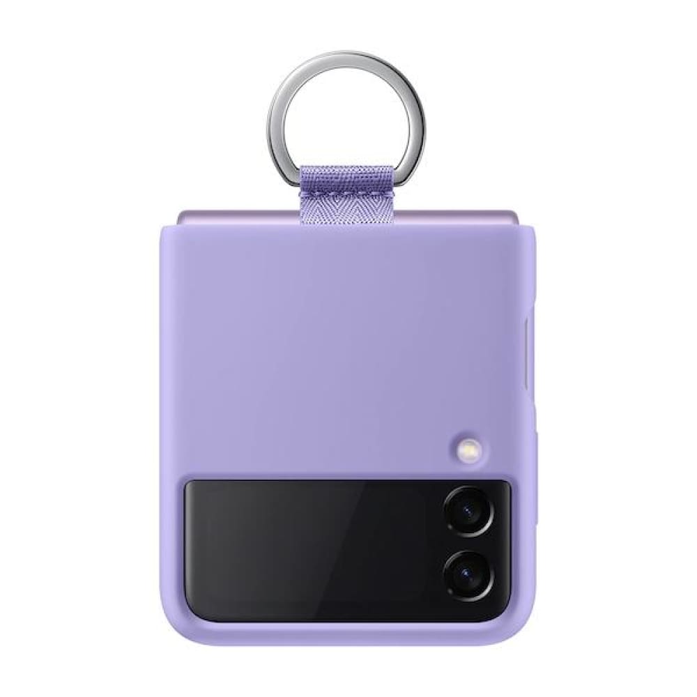 Samsung Silicone Cover With Ring for Galaxy Flip 3 - Lavender - Accessories