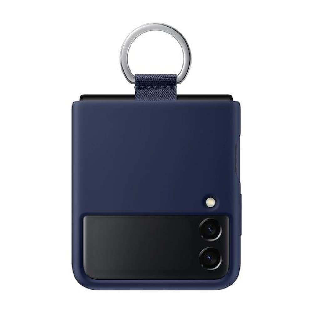 Samsung Silicone Cover With Ring for Galaxy Flip 3 - Navy - Accessories