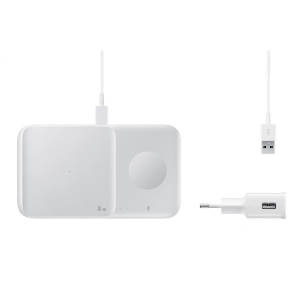 Samsung Wireless Charger and Duo Charging Pad - with AC Charger - White - Accessories