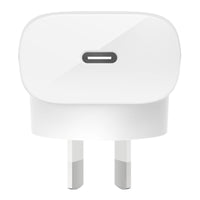 Thumbnail for Belkin 20W USB-C PD Wall Boost Charger for Apple, Samsung + Universal - White