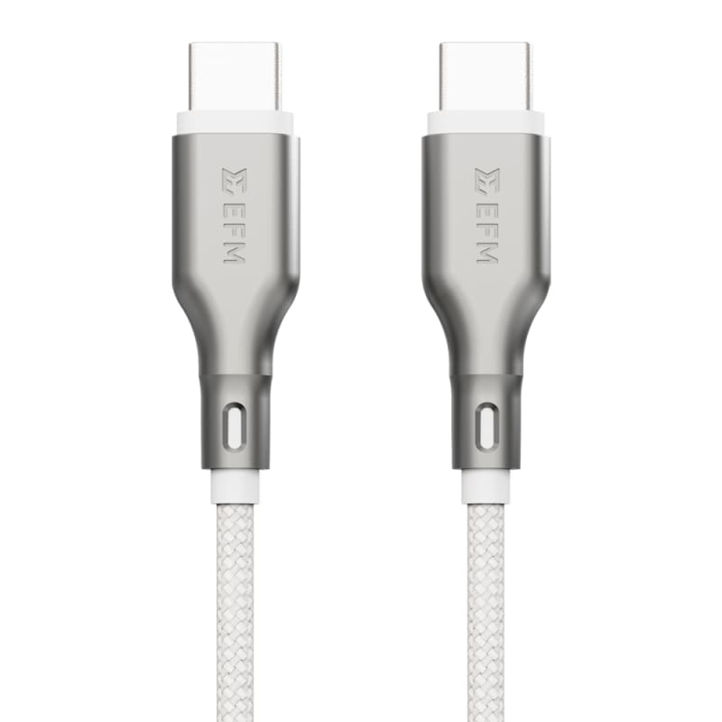 EFM USB-C to USB-C Essential Power Cable with Aramid Fibre Reinforcement 1M - White