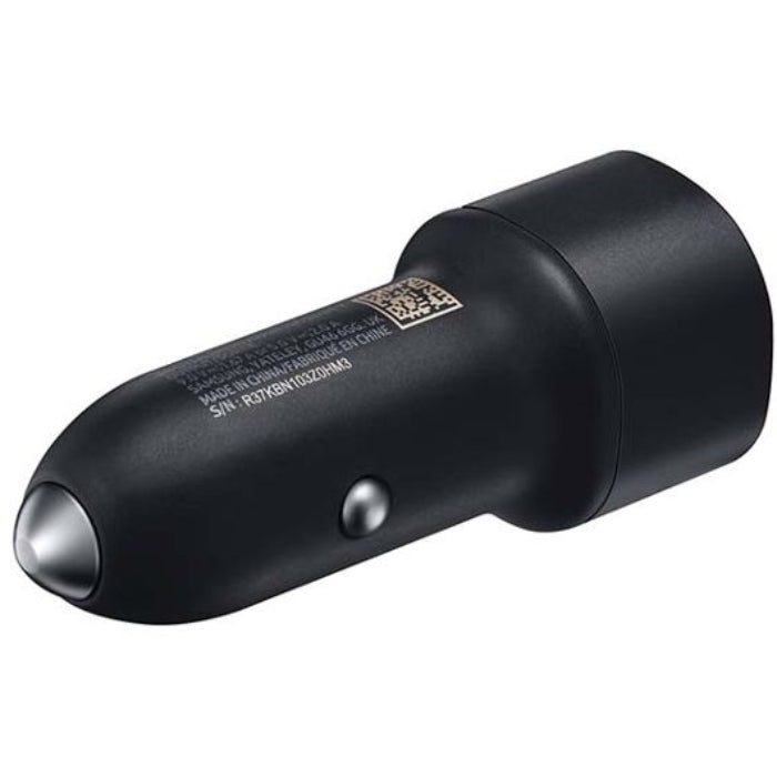 Samsung USB-C Dual Car Charger 30W 15W + 15W with Combo Cable - Black