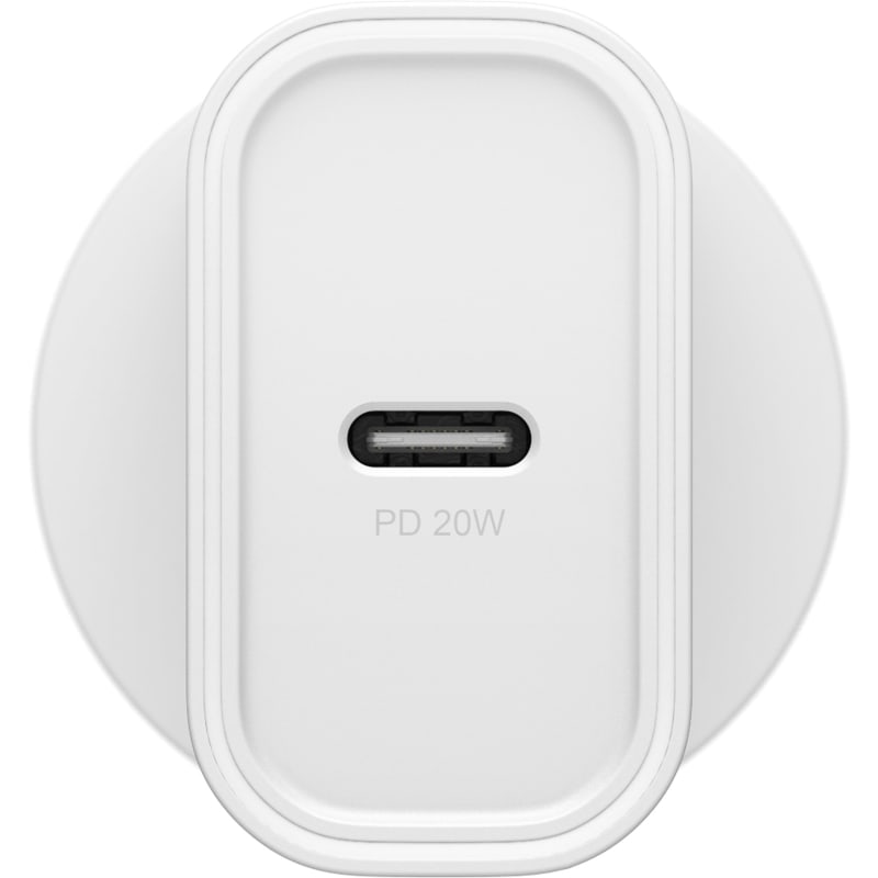 OtterBox 20W Wall Charger with USB-C and Power Delivery - White