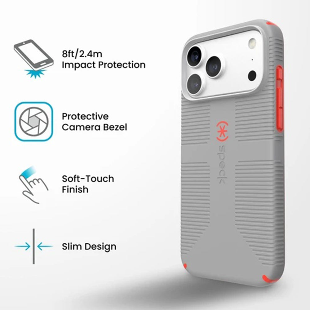 Speck CandyShell Grip MagSafe Case for iPhone 18 Pro Max - Overcast Grey