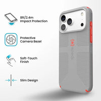 Speck CandyShell Grip MagSafe Case for iPhone 18 Pro Max - Overcast Grey