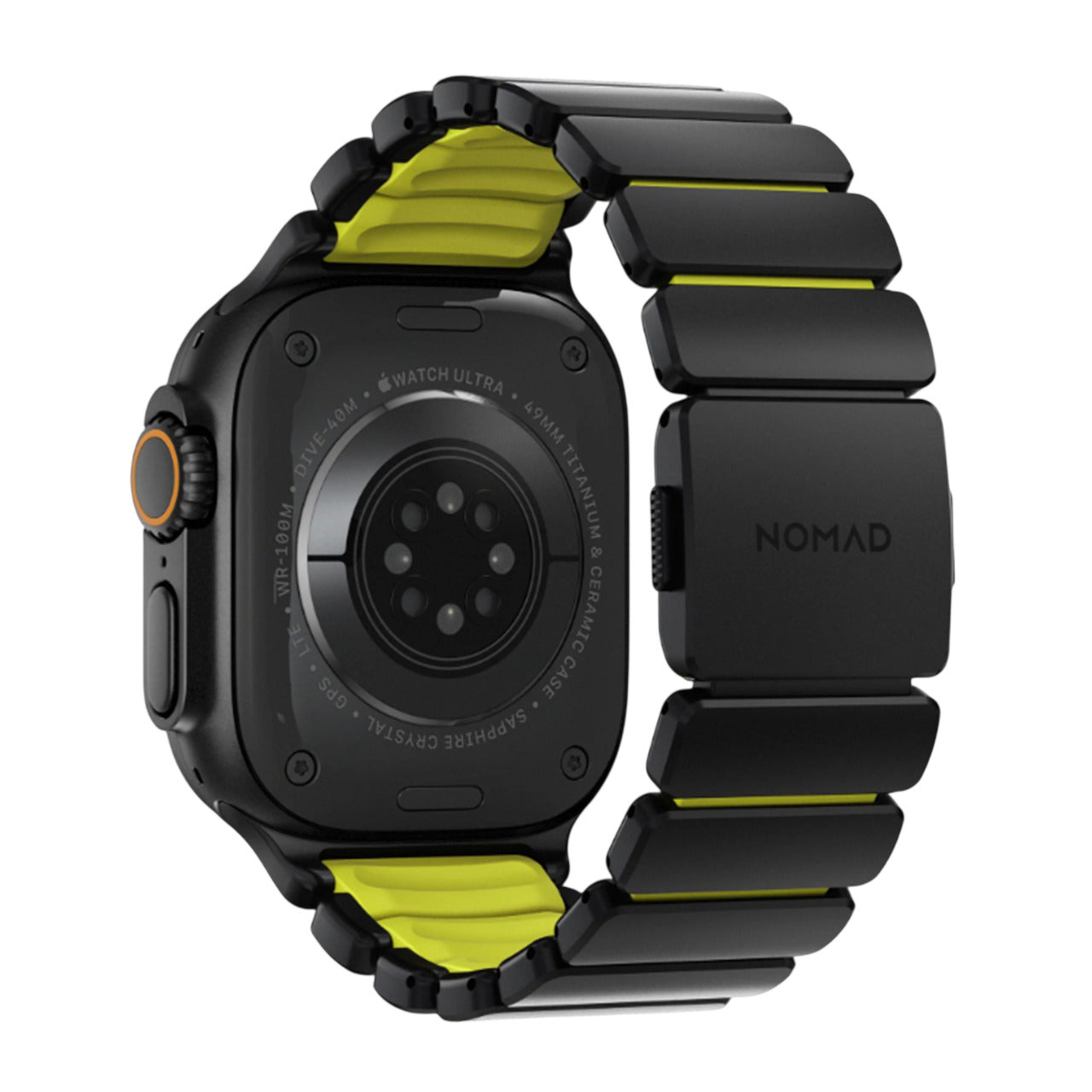 NOMAD Stratos for Apple Watch (49mm/ULTRA1&2) - Black/Volt