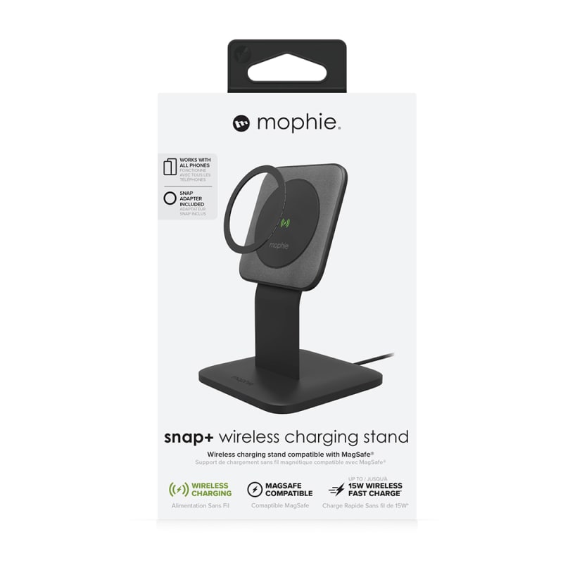 Mophie Snap+ Wireless Charging Stand 15W MagSafe Compatible - Black