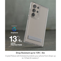 Thumbnail for ZAGG Crystal Palace Samsung Galaxy S24 Ultra Case with Kickstand - Clear