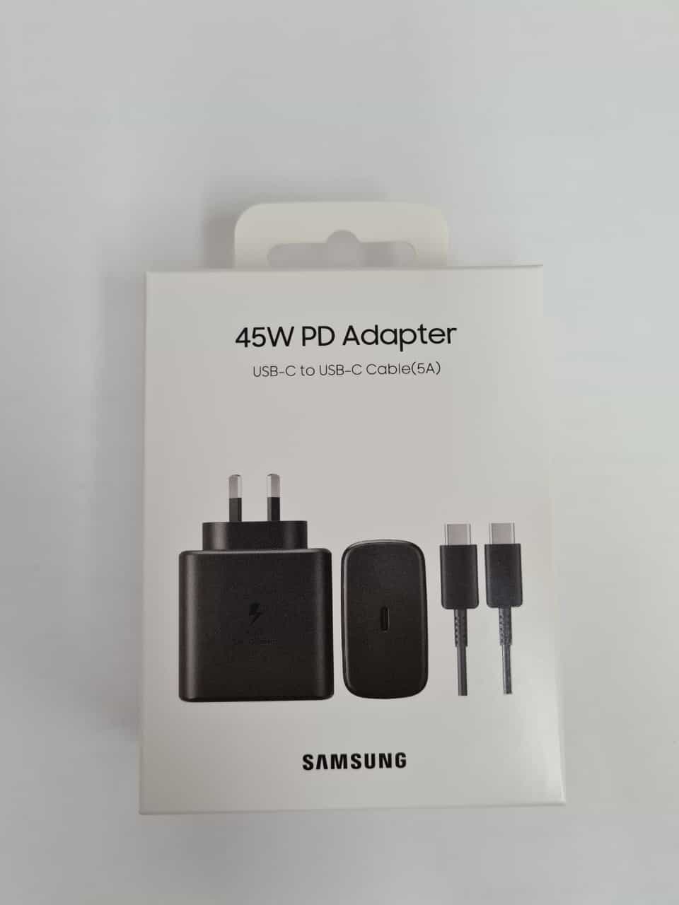 Samsung 45W AC Charger Power Adapter(2024 MODEL) with extra-long 1.8m USB-C Cable - Black