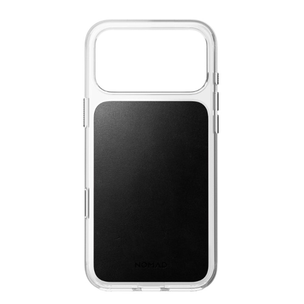 NOMAD Clear Leather case for iPhone 18 Pro Max - Black Horween