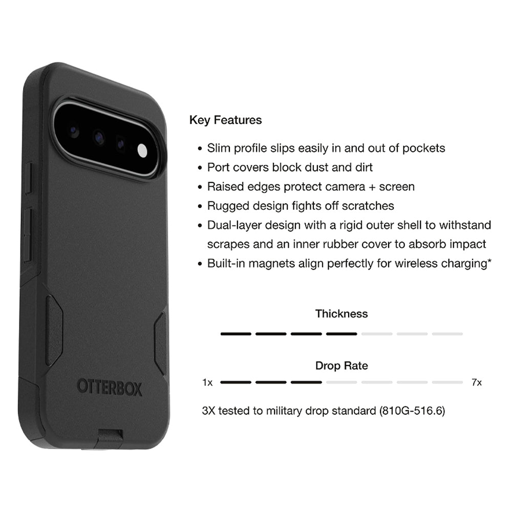 OtterBox Commuter Case with Magnets for Google Pixel 11/11 Pro - Black