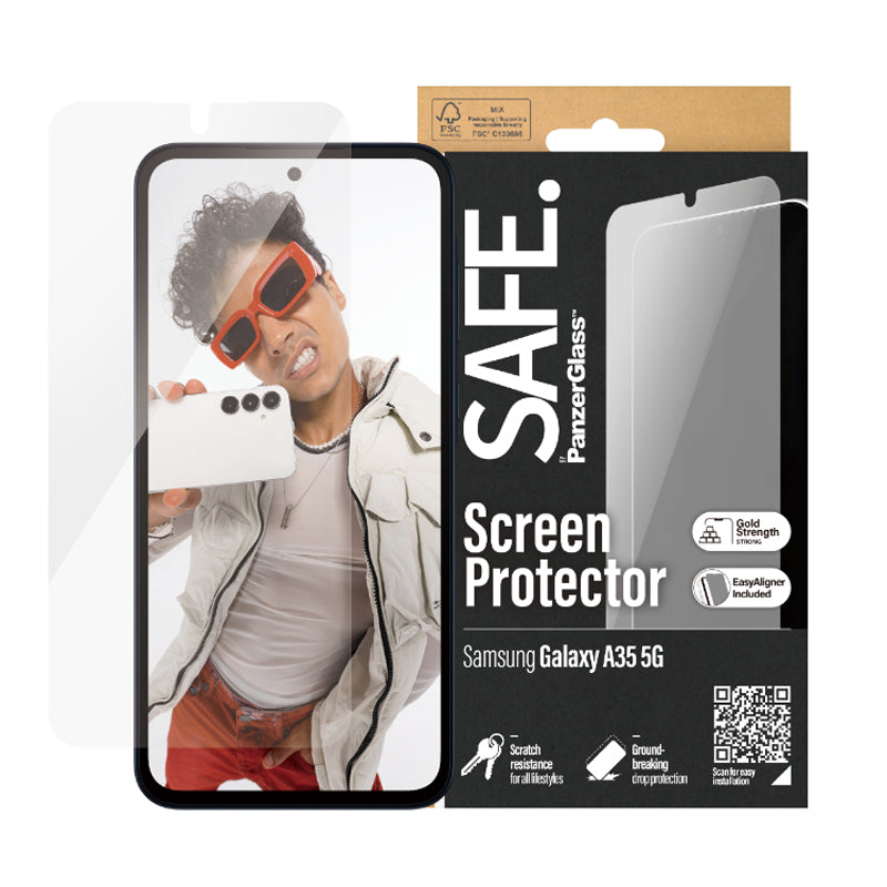 PanzerGlass UltraWide Fit Screen Protector for Samsung Galaxy A35