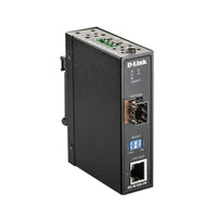 D-Link Industrial Media Converter SFP to RJ45 (100/1000Mbps) - Black