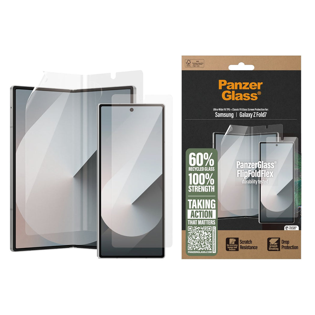 Panzer 2-in-1 Screen Protector for Galaxy Z Fold 7 - Glass + Film