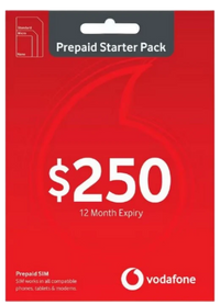 Vodafone $250 Prepaid Starter Pack 365 Expiry Australia