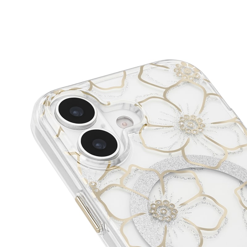 Case-Mate Floral Gems MagSafe Case For Apple iPhone 17- Gold