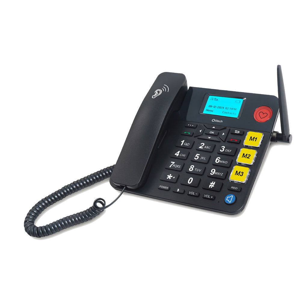 Olitech EasyTel 4G VOLTE 2025 Seniors Phone Big Buttons Landline Homephone FM-Radio SOS Wifi Hotspot