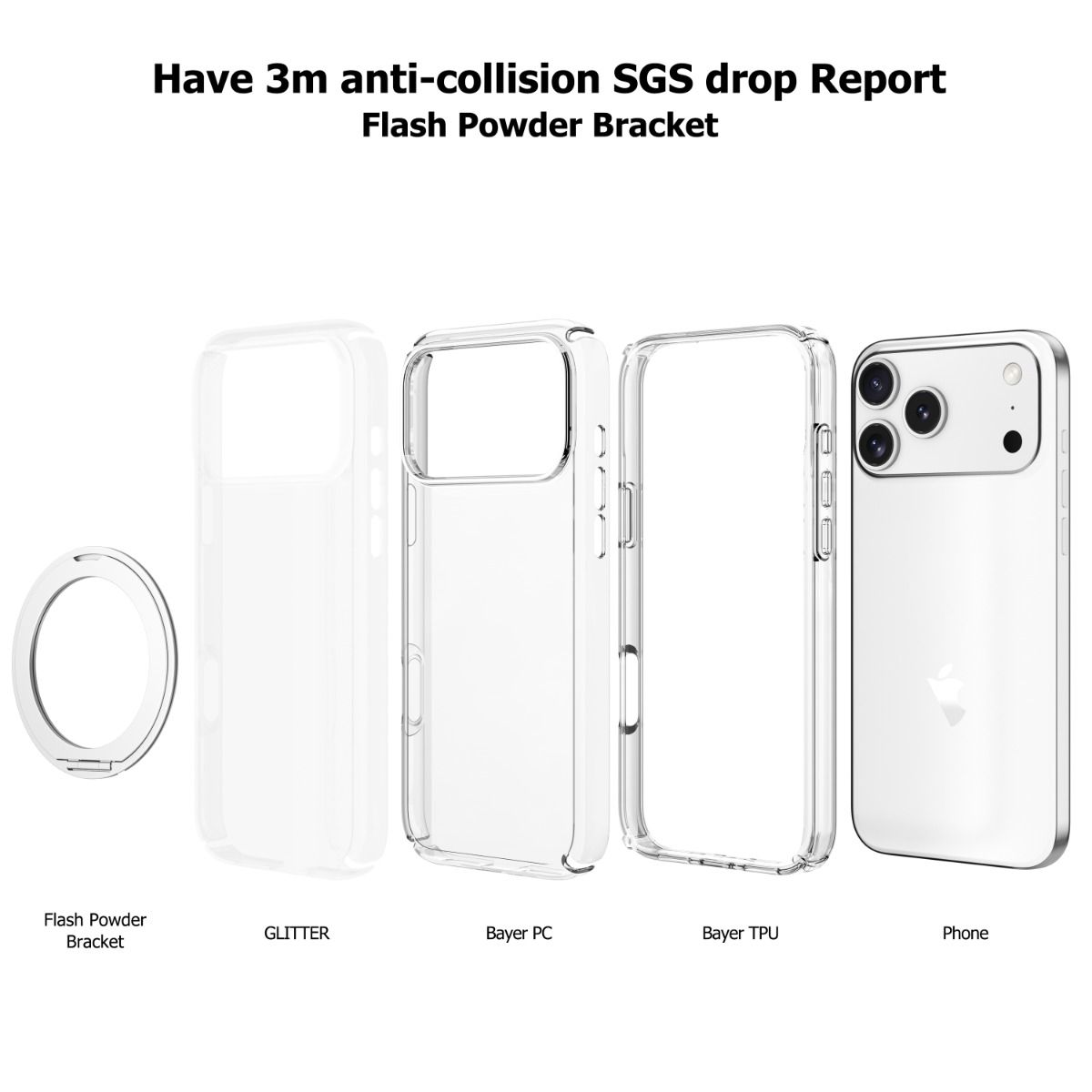 Blacktech Magsafe Case with Ring for Samsung Galaxy S26 Ultra - Clear