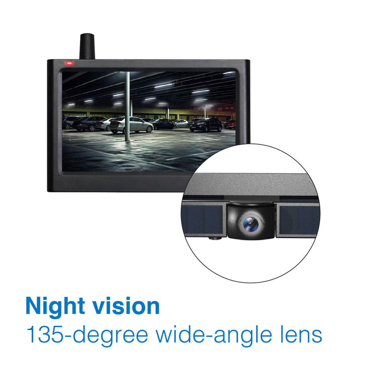 Laser 4.3" Wireless Solar Parking Camera with Monitor