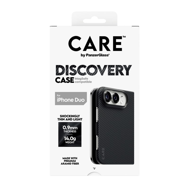 CARE by PanzerGlass Discovery ARAMID Fibre MagSafe Case for iPhone Duo - black