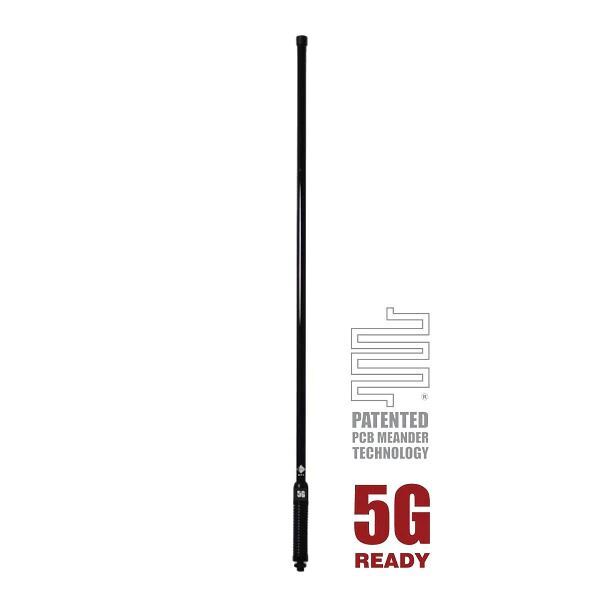 RFI CD8195-B 5G LTE 6.5dBi Collinear Antenna (698-3800MHz); 5m SMA(M) - Black 918mm