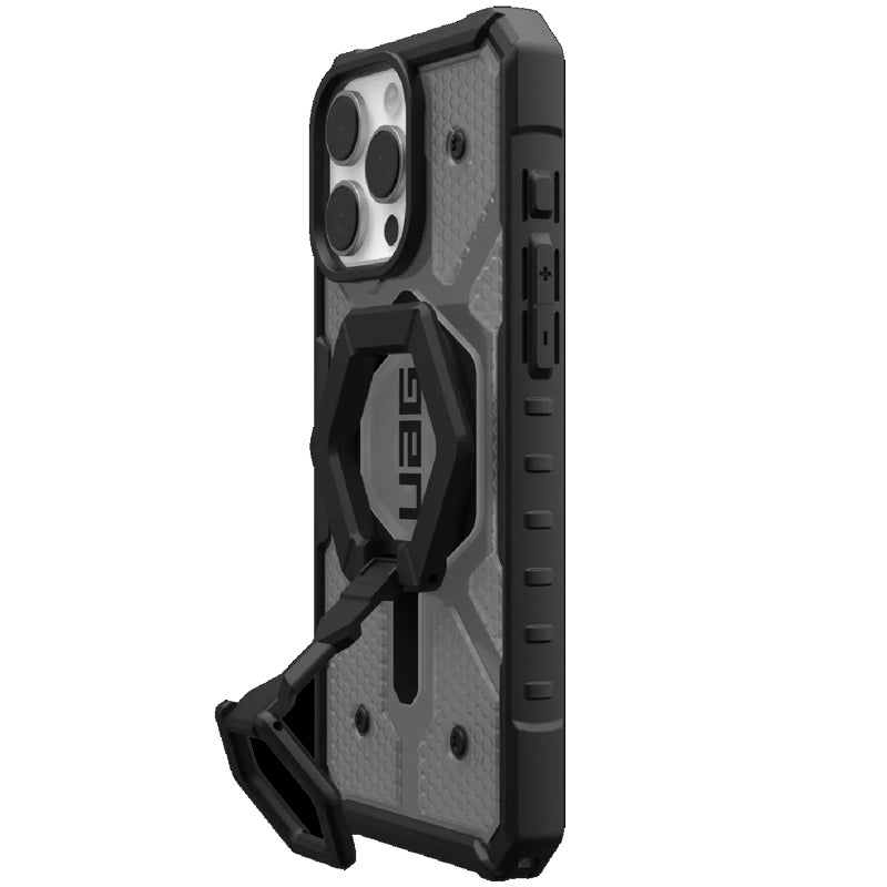 UAG MagSafe Pathfinder Case for Apple iPhone 16 Pro Max 6.9 with Rugged Case + Black Ring Stand- Clear