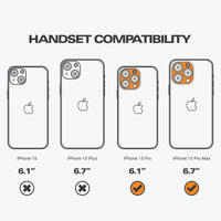 Thumbnail for EFM Camera Lens Screen Armour for iPhone 15 Pro/15 Pro Max - 6.1