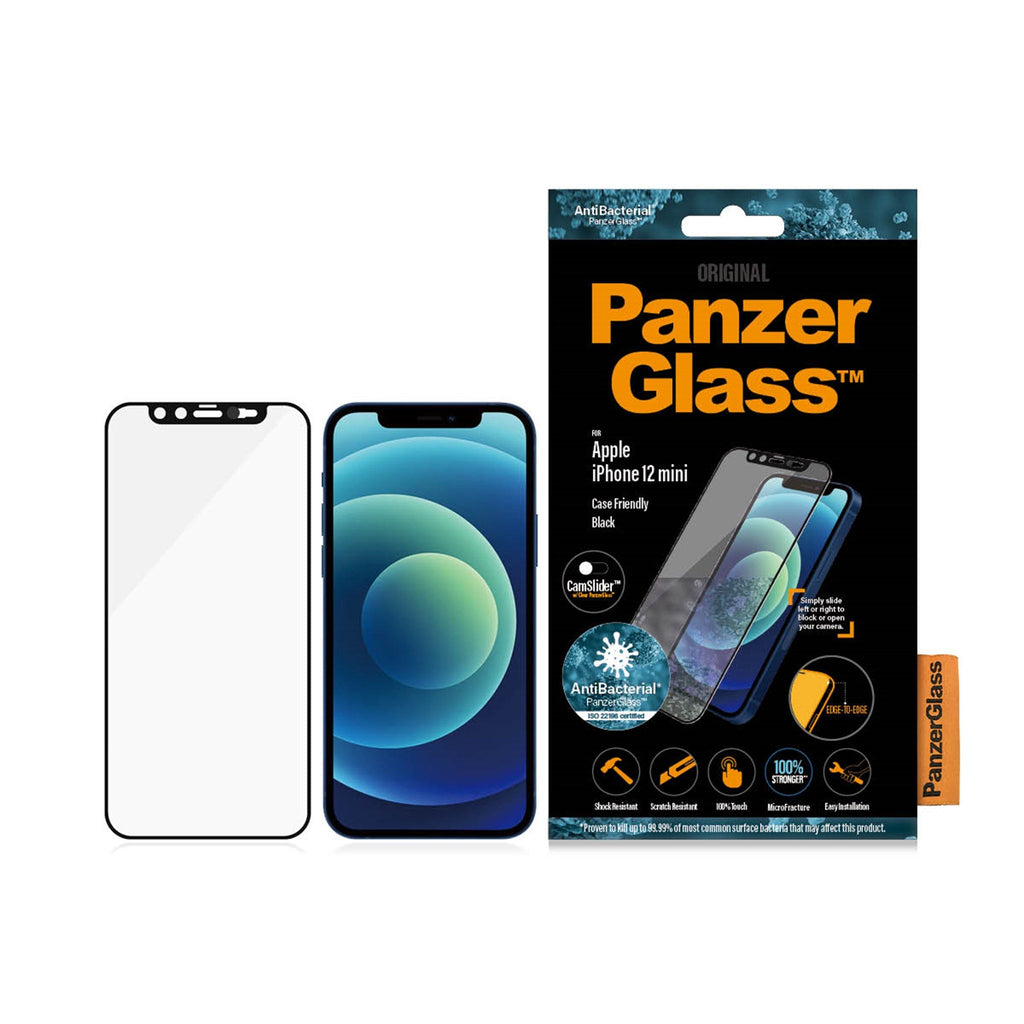 Panzer Glass CamSlider Screen Protector for iPhone 12 Mini - Black