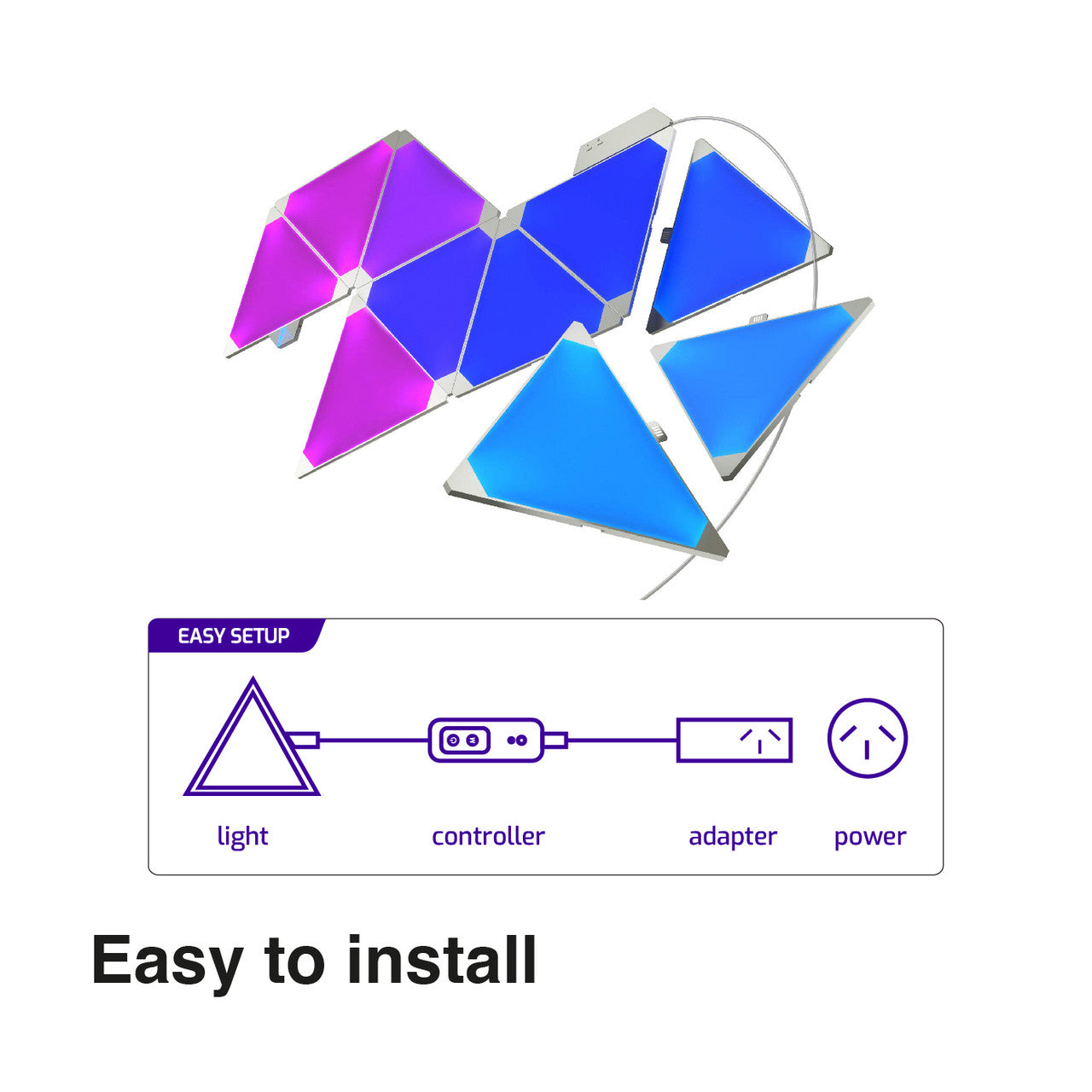 Laser Smart DIY Triangle Light WiFi RGB 10-Pack