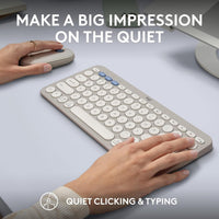 Thumbnail for Logitech Pebble 2 Combo Wireless Keyboard and Mouse - Sand